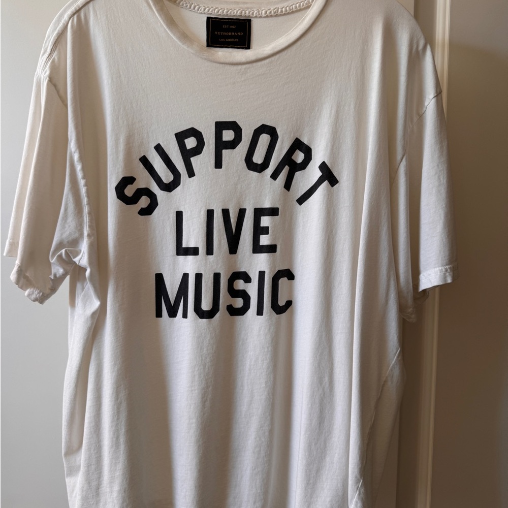 White Support Live Music Tee